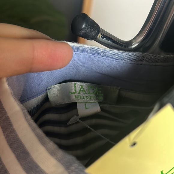 Jade by Melody Tam Blue Pin Striped Top - Picture 3 of 4